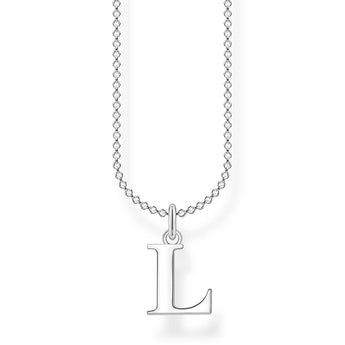 Sterling Silver Thomas Sabo Charm Club Initial L Necklace 38-45cm