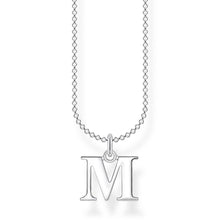 Load image into Gallery viewer, Sterling Silver Thomas Sabo Charm Club Inital M Necklace 38-45cm