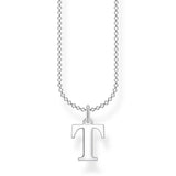 Sterling Silver Thomas Sabo Charm Club Initial T Necklace 38-45cm