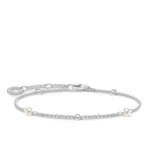 Load image into Gallery viewer, Sterling Silver Thomas Sabo Charm Club Pearl Bracelet 16-19cm