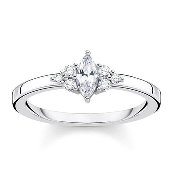 Sterling Silver Thomas Sabo Charm Club Vintage Zirconia Ring