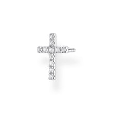 Load image into Gallery viewer, Sterling Silver Thomas Sabo Charm CLub Single Zirconia Cross Stud * 1 Earring Only*