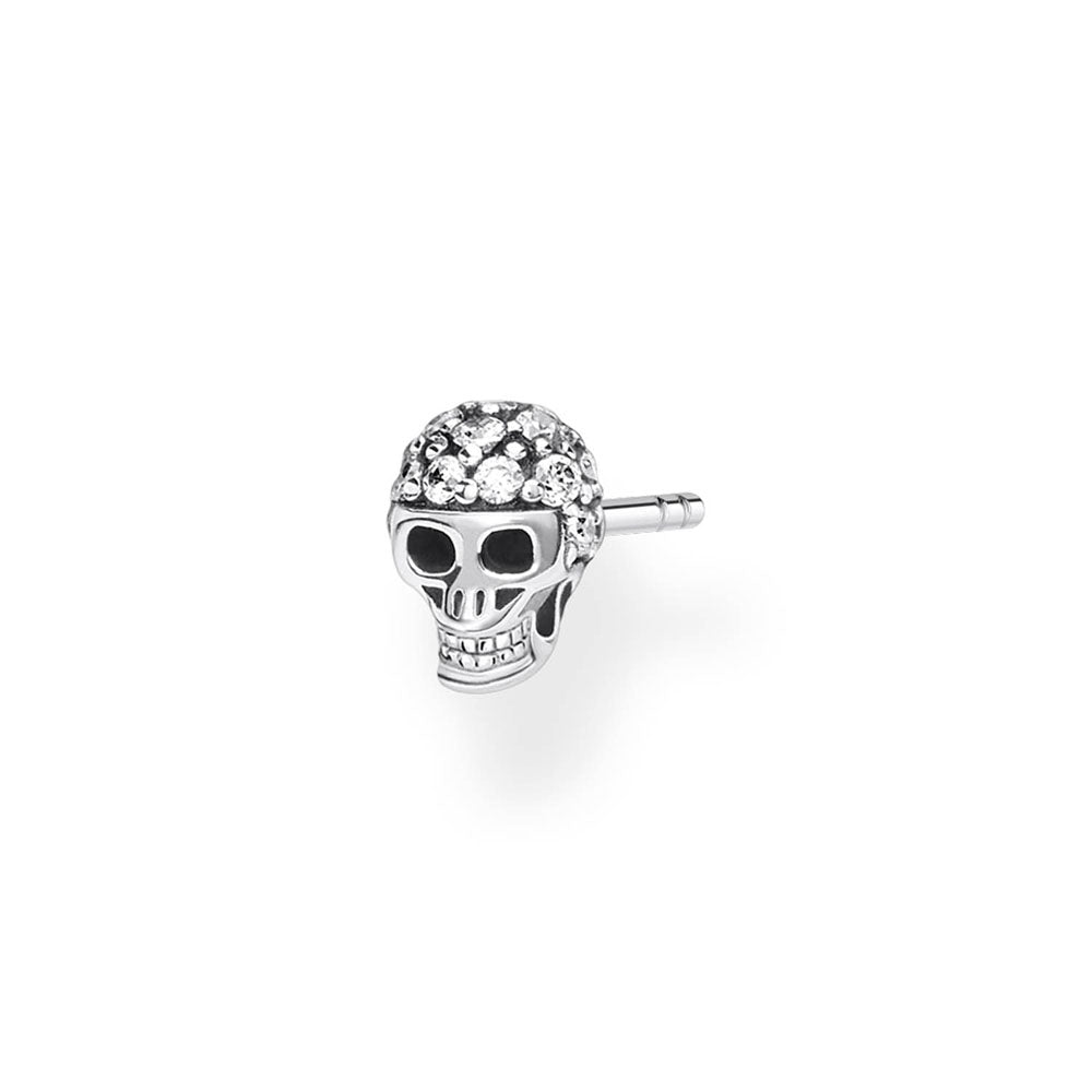 Sterling Silver Thomas Sabo Charm Club Single Skull Stud * 1 Earring Only*