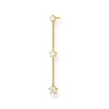 Gold Plated Sterling Silver Thomas Sabo Zirconia Drop Chain Earring * 1 Earring Only*