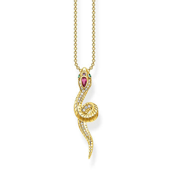 Gold Plated Sterling Silver Thomas Sabo Magic Garden Snake with Chain 40-45cm