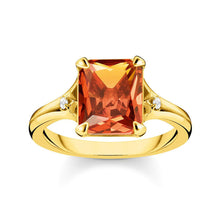 Load image into Gallery viewer, Gold Plated Sterling Silver Thomas Sabo Magic Stone Cognac Ring