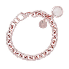 Load image into Gallery viewer, Bronzallure Faceted Rose Gold Plated Faceted Rose Quartz Bracelet 19.7cm