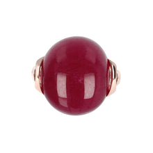 Load image into Gallery viewer, Bronzallure Rose Gold Plated Alba Plum Agate Chalcedony Ring - No Resize