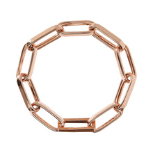 Load image into Gallery viewer, Bronzallure Rose Gold Plated Purezza Elongated Link Bracelet 19cm