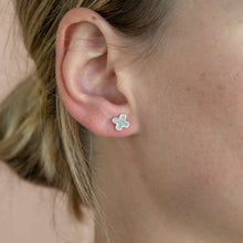 Load image into Gallery viewer, Sterling Silver Stardust Cross Stud Earrings