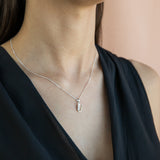 Sterling Silver Initial Zirconia  Initial "U" Pendant