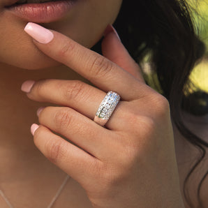 Luminesce Lab Grown 1 Carat Diamond Dress Ring in Sterling Silver