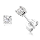 Luminesce Lab Grown 1/10 Carat Diamond Stud Earrings in Sterling Silver