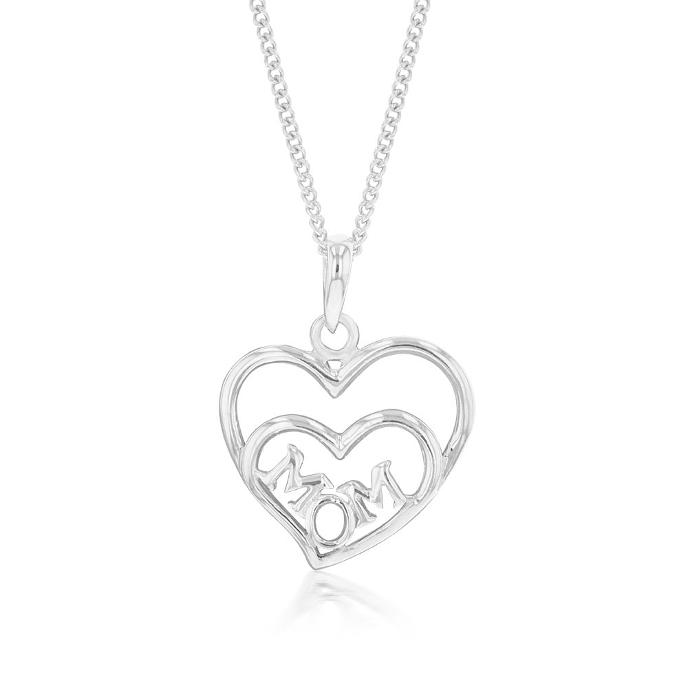 Silver open on sale heart necklace