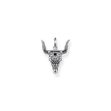 Thomas Sabo Sterling Silver Rebel Black Onyx Bull Skull Pendant