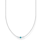 Thomas Sabo Sterling Silver Turquoise CZ 38/40/42cm Chain