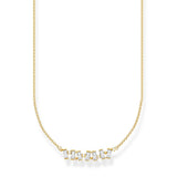 Thomas Sabo Gold Plated Sterling Silver Dancing Cubic Zirconia 38-42 cm Chain