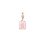 Thomas Sabo Gold Plated Sterling Silver Rose Quartz Jewel Small Pendant