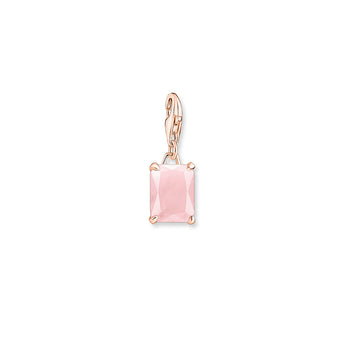 Thomas Sabo Gold Plated Sterling Silver Rose Quartz Jewel Small Pendant