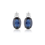 Georgini Aurora Sterling Silver Australis Sapphire Earrings