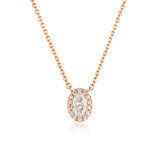Georgini Aurora Rose Gold Plated Sterling Silver Glow Pendant On Chain