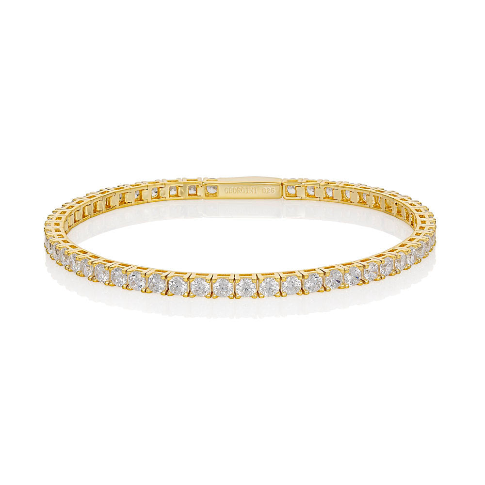 Georgini Gold Plated Selena 3mm Tennis Bracelet