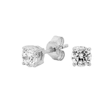 Load image into Gallery viewer, Georgini Sterling Silver 5mm Clear Stud Earrings