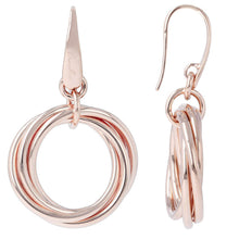 Load image into Gallery viewer, Bronzallure Purezza Rose Gold Plated Multicircle Drop Earrings