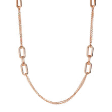 Load image into Gallery viewer, Bronzallure Purezza Rose Gold Plated 3Strand Oval Element Chain