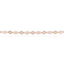 Load image into Gallery viewer, Rose Gold Plated Cubic Zirconia Fancy Choker Chain