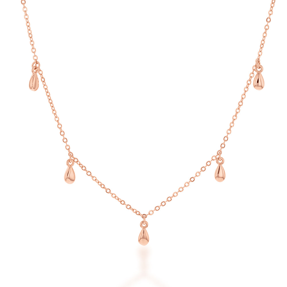 Rose Gold Plated Sterling Silver Fancy Choker Chain