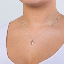 Load image into Gallery viewer, Silver Pendant Initial D set with Diamond