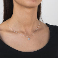 Load image into Gallery viewer, Silver Pendant Initial H set with Diamond