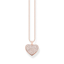 Load image into Gallery viewer, Thomas Sabo Engrav Rose Gold Plated Sterling Silver CZ Heart On 40-45cm Chain