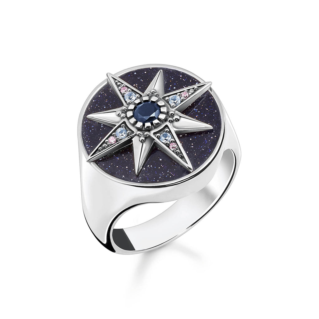 Thomas Sabo Magic Star Sterling Silver Blue Sand Star Ring