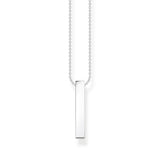 Thomas Sabo Heritage Engrav Sterling Silver CZ Bar On 40-45cm Chain