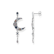 Load image into Gallery viewer, Thomas Sabo Magic Stars Sterling Silver Moon Dangle Earrings