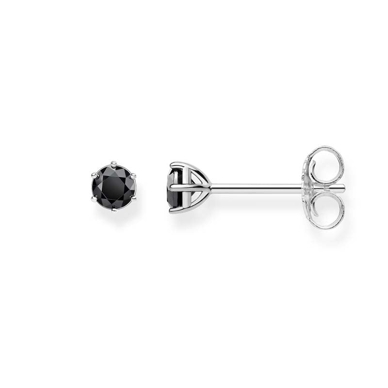 Thomas Sabo Sterling Silver Black CZ Claw Stud Earrings