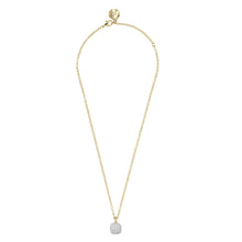 Load image into Gallery viewer, Bronzallure Gold Plated Sterling Silver CZ Square Pendant on 41cm Chain
