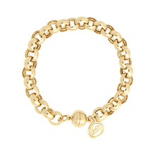 Load image into Gallery viewer, Bronzallure Gold Plated Sterling Silver Bel Links 19.1cm Bracelet