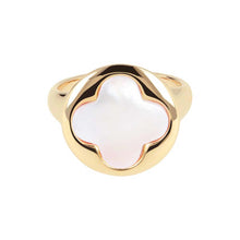 Load image into Gallery viewer, Bronzallure Alba Rose Gold Plated Sterling Silver White Mother Of Pearl Ring