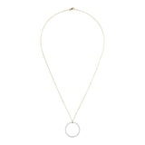 Bronzallure Gold Plated Sterling Silver CZ Large Circular Pendant On 91cm Chain