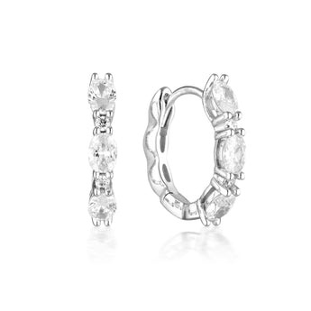 Georgini Aurora Sterling Silver Glimmer Hoop Earrings
