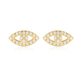 Georgini Rock Star Gold Plated Sterling Silver Evil Eye Stud Earrings