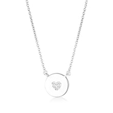 Load image into Gallery viewer, Georgini Rock Star Sterling Silver Heart Disc Pendant On Chain