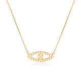 Georgini Rock Star Gold Plated Sterling Silver Evil Eye Pendant On Chain