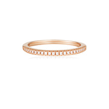 Load image into Gallery viewer, Georgini Iconic Bridal Rose Gold Plated Sterling Silver Anne Band Ring