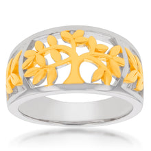 Load image into Gallery viewer, Gold Plated Sterling Silver Tree Of Life Band Ring