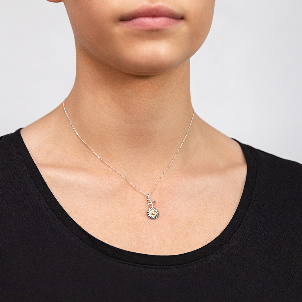 Sterling silver sunflower jewelry discount