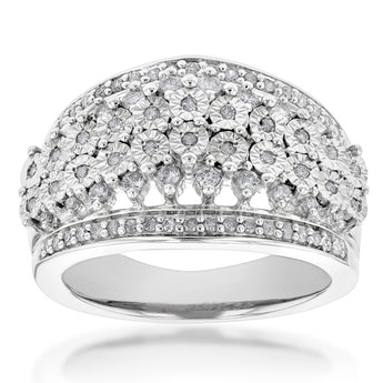 Silver 1/2 Carat Diamond Ring